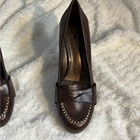 Víctor Alfaro Brown Round Toe Leather Shoes Size 8 - Picture 7 of 9